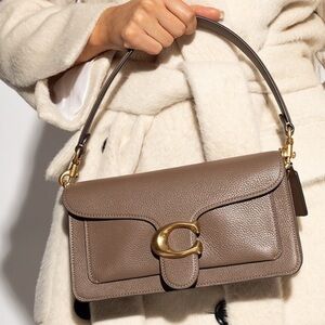 Coach Tabby 26 Pebble Leather Bag Dark Stone